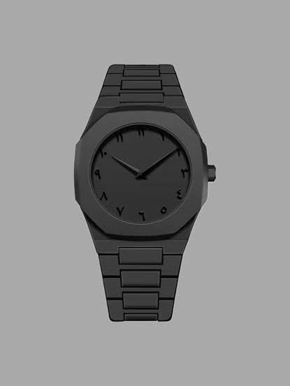 Arabic Aura Watch – Sleek Black Edition