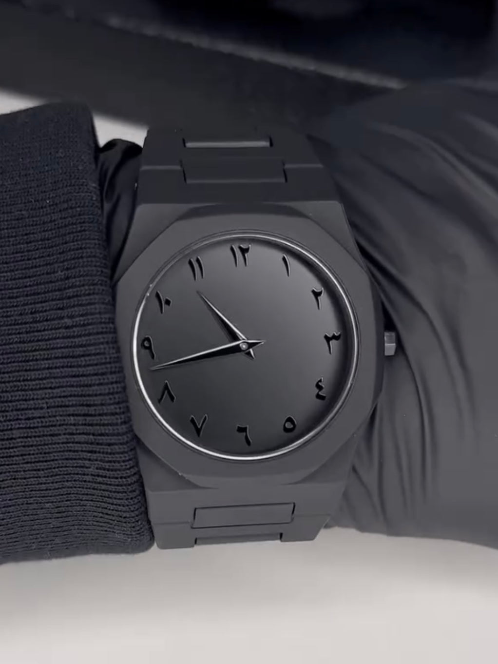 Arabic Aura Watch – Sleek Black Edition