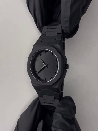 Arabic Aura Watch – Sleek Black Edition